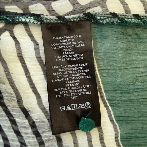 Anthropologie Marais Green Printed Chiffon Maxi Dress Size XS - Picture 14 of 15